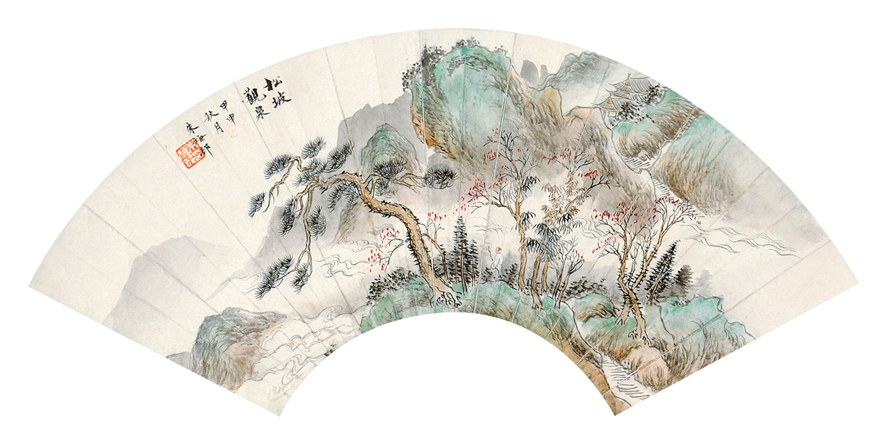 
鈐印：朱梅邨印（白文）
款識：松坡觀泉，甲申秋月朱梅邨。
RMB: 5,000-8,000
