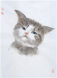 郑东青《猫趣2》